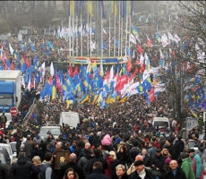 В Киеве идет первый в 2014 году митинг еврооппозиции