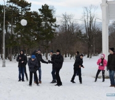Накануне в Одессе состоялась "снежная битва"