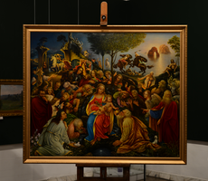 Российский художник закончил картину "посвящение Леонардо да Винчи"